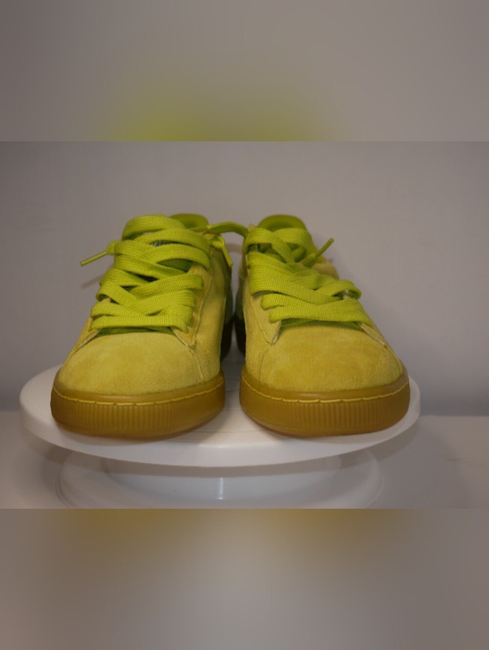 Bright Yellow Puma Suede Classic Iced sneakers